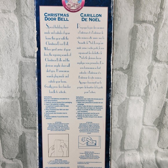 VTG 1997 Gemmy Industries Electronic CHRISTMAS Singing Doorbell Door Knocker 28” - Picture 11 of 11